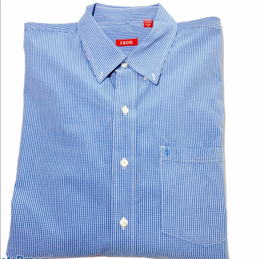 Men’s IZOD Blue & White Checked Shirt